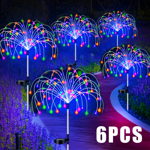 Fireworks LED Outdoor Ground Spike Lights, 6 Pack, White 2
