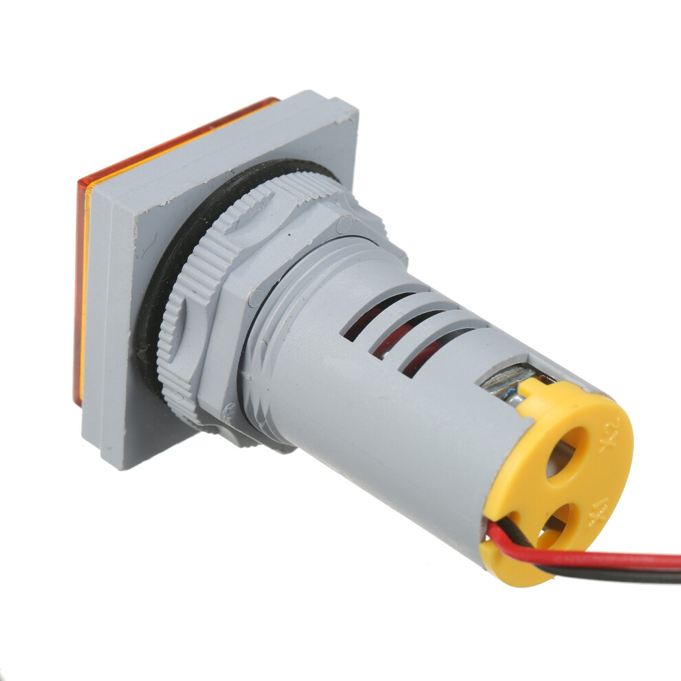 Mini Square Digital Volt-Ammeter 60-500V 0-100A Led Display Yellow 8761343614966