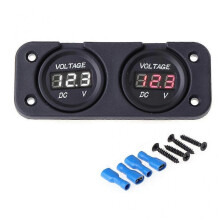 12v Motorcycle Boat Led Digital Voltmeter Panel Volt Meter Tester Monitor Gauge Tw