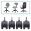 6mm Threaded Stem 40mm Dual Wheel Rotatable Caster Black Tw 3
