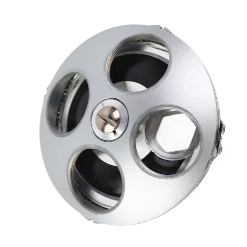 RMS 4-Hole Objective Lens Adapter for Microscope, Aluminum, 20.2mm 2