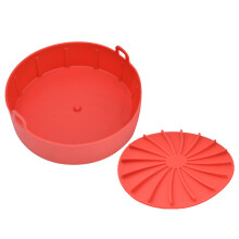 Silicone Fryer Basket Liner Replacement 7.5in Red for Oven Microwave
