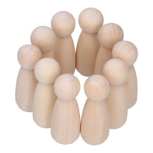 Kit di corpi per 10 bambole a perno, 6,5  2,3  2,3 cm, legno