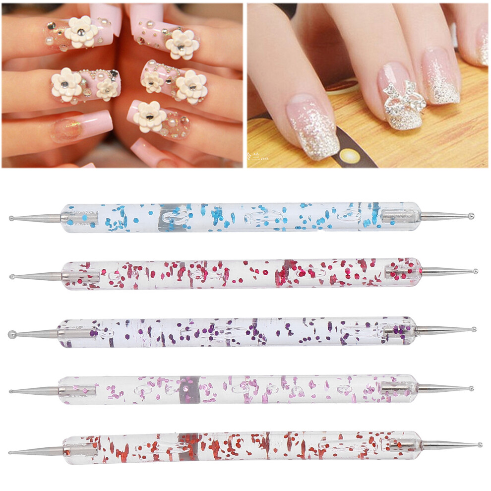 5pcs Nail Dotting Pen Set, Acrylic, 12.8cm, Multiple Tip Sizes