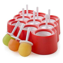 Mini Pop Molds, 9 Miniature Popsicle Molds with Sticks And Drip Guards, Easy Release Bpa-free Silico Tw