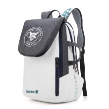 Tennis Paddle Backpack Gray for Squash and Badminton Rackets, Durable Carry Bag with Adjustable Straps and Compartments