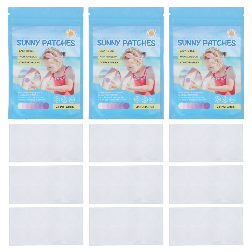 3 Pack UV Stickers 24 Count Sun Detection Patch