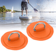 D-Ring Polster Patch PVC Aufblasbares Boot Schlauchboot Beiboot Kanadier Surfbrett Kajak Befestigung Orange