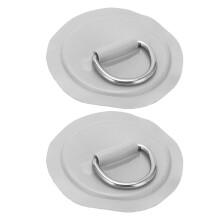 D-Ring Polster Patch PVC Aufblasbares Boot Schlauchboot Ruderboot Kajak Ankerbefestigung Grau