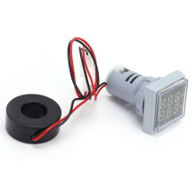 Derzeitiges Signalsignalindikator Universell 2‑Anzeige Quadratlampe Licht 60~500V AC AD16‑22FVA Weiß