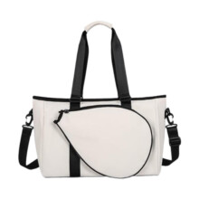 Tennis Racket Carry Bag for Sport, Badminton Protective Cover, White, Lightweight, Waterproof, For Adults and Children