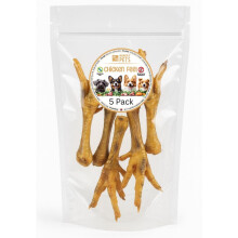 Hungry Pets Chicken Feet 5 Pack – All Natural Dog Treats for Healthy Joints & Teeth
