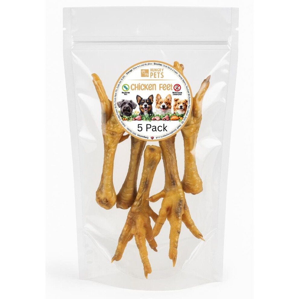 Chicken Feet 5 Pack – All Natural Dog Treats for Healthy Joints & Teeth - Image 3