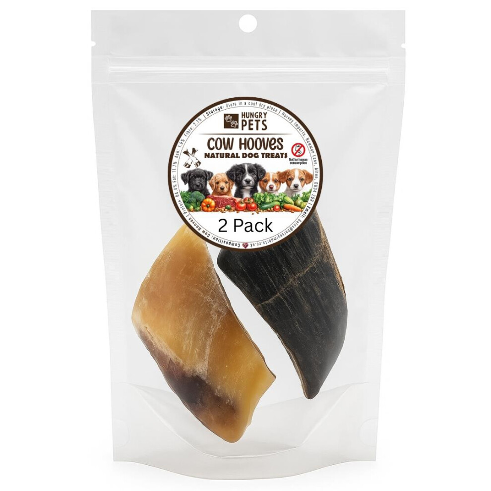 Hungry Pets Cow Hooves Pack | Healthy Natural Beef Dog Chews Rawhide Free Size 2