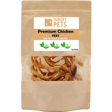 Hungry Pets Chicken Feet 20 Pack Pouch | Natural Dog Treats | Crunchy High Protein Snacks for Teeth & Joints