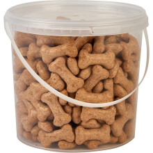 Hungry Pets Chicken Bones 2.5L Tub | Dog Biscuit Treats | Crunchy Chicken-Flavoured Biscuits for All Breeds