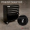 AREBOS AREBOS 4-Drawer +Compartment Tool Cabinet Garage Tool Chest with Wheels Workshop Tool Storage Lockable Black 7