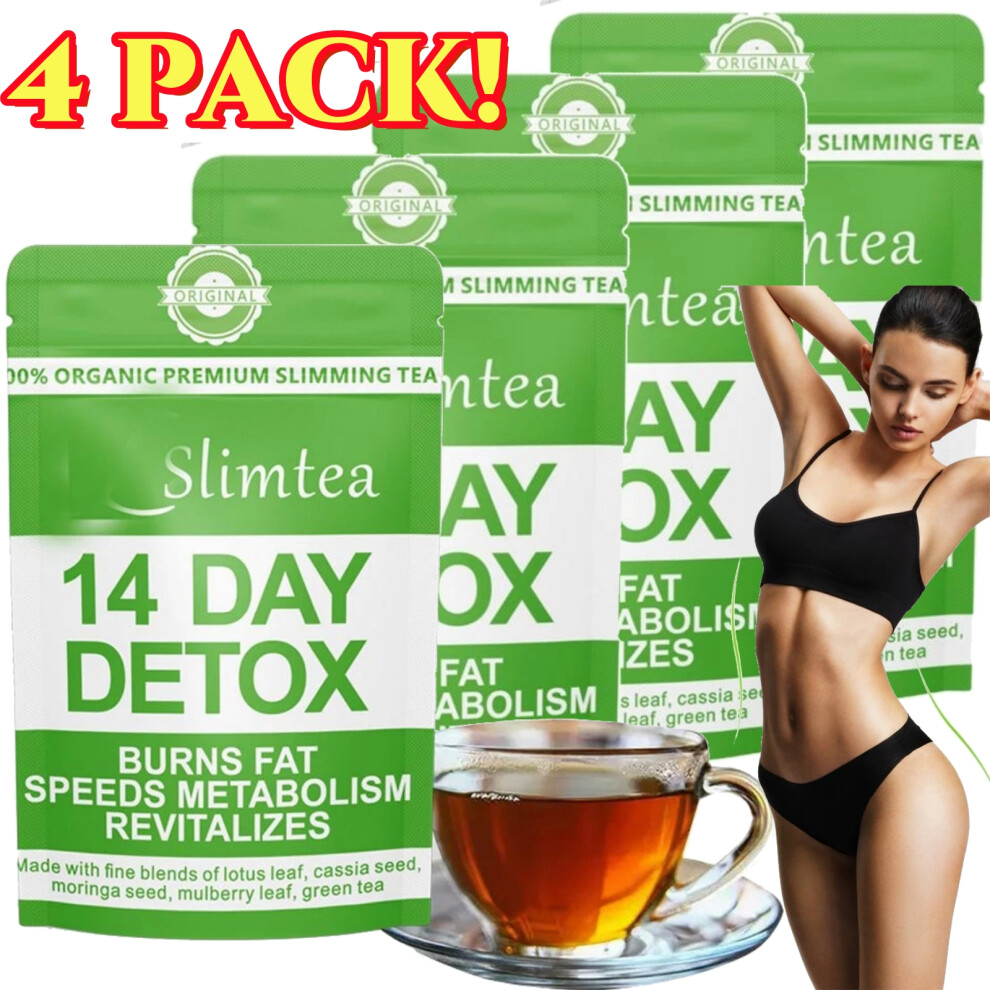 (4Bags) 14 DAYS DETOX EXTREME WEIGHT LOSS DIET Slimming BURN FAT SLIM TEA