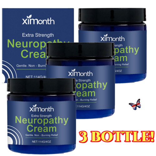 3X Neuropathy Relief Cream Extra Strength for Feet, Legs, and Hands, Gentle