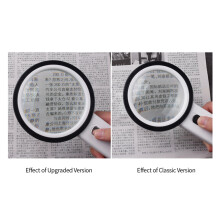 Loupe portative 30 blanche verre de 107 mm LED à 12 diodes