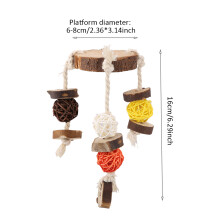 Papageien-Knoten-Blocks Kaubare Holzspielzeug Reine Naturfarbe Bunte Knoten Mit Mehreren Farben