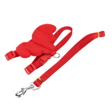 Entenzug-Halfter mit verstellbarem Brustgurt – Außenlauf-Halsband mit Leine für Haustiere wie Ente, Huhn, Gans, Rot, XS