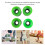 PUENTE 4pcs 60x45mm 78A Roues de longboard vertes 10
