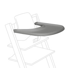 Stokke Tray, Storm Grey - Compatible with Tripp Trapp Baby Set - Convenient to Use & Clean - Made with BPA-Free Plastic - Suitable for Toddlers 6-36