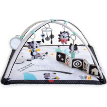 Tiny Love Black & White Gymini, 2-in-1 Musical Baby Play Mat, 0+ Months, Baby Play Gym, 18 Activities, Interactive Musical Toy, High Contrast Baby Bo