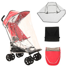 MobiQuip XL Pushchair Travel Accessories Pack, Sun Hood with Vision Panel, Protective Rain Cover, Handy Storage Basket, to Fit MobiQuip XL Buggy, Co-