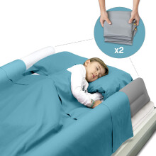 BANBALOO - 2-Pack Inflatable Bed Bumper for Children - Child Fall Protection, Inflatable Travel Bed Rail, for fold-Away, Single, Double, Queen Size,