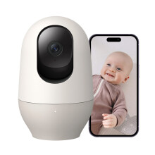 nooie 2K Baby Monitor WiFi Baby Camera,360 Pan/Tilt Video Baby Camera Nanny, Two-Way Audio, Night vision, Motion Tracking, SD Storage, Device Sharin
