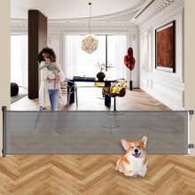 BECROWM 300cm/118 Inch Extra Wide Retractable Baby Gate for Large Openings, Safety Baby Gate for Doorways, Extra Long Dog Gates for Indoor, Outdoor,