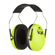 3M Peltor Kid Ear Defender Children H510AK, neon green, Child Hearing Protection / Earmuff; Adjustable size; For noise levels 87-98 dB (SNR: 27dB); S