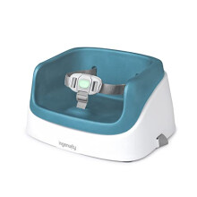 Ingenuity SmartClean Toddler Booster Seat, Peacock Blue, Dining and Feeding Seat for Toddlers, Lightweight for Travel, Easy to Clean, 3-Point Safety