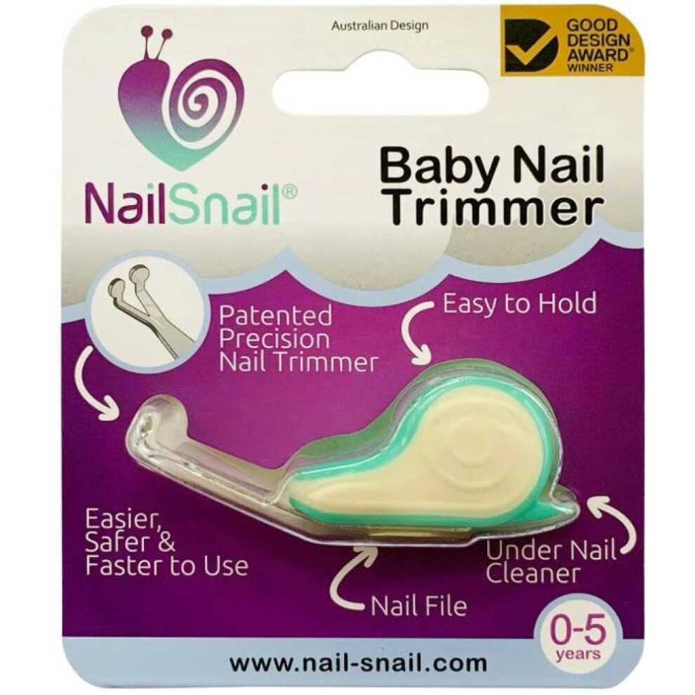 Nail Snail Baby Nail Care Kit. Baby Nail Care Set: Baby Nail Trimmer, File & Under Nail Cleaner. Ideal For Newborn, Infant And Toddler Nails. Safer T