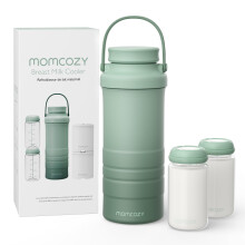Momcozy Portable Breast Milk Cooler for Outdoor, 22oz Larger Capacity Travel Breastmilk Chiller with 2pcs, 360Total Cooling for 24Hours, Baby Bottle
