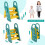 Onasti Foldable Step Stool for Kids, 2 Steps - 3 Steps Height Adjustable Toddler Step Stool, Toilet Steps for Potty Training, Learning Tower with Han 9