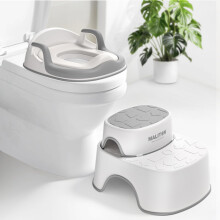 Maliton Potty Training Toilet Seat with 2 Step Stool, Toddler Toilet Seat and Step with Handles|Splash Guard|Anti-Slip|Soft Surface,Secure Fit Kids T