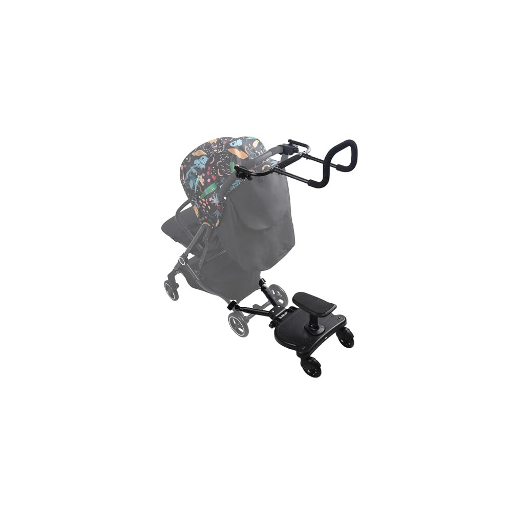 Buggy Board With Seat, Standing Board, Toddlers Stroller Board Kiddy Board Stable Two Wheel Design With Seat, Standing Board Fits Any Pushchair (Exte Holdonelight