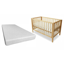 Baby Travel Cot Bed Mattress Extra Thick Non-Allergenic and Breathable for Babies and Toddlers Cot Bed Mattress Zipped Cover (140X70X10cm)