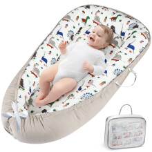 URMYWO Baby Nest Pod for Newborn, Baby Essentials for Newborn, Baby Lounger for 0-12 Months Boys Girls, Breathable & Soft Travel Cot, Baby Gifts