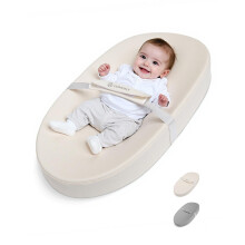 COMOMY Vegan Leather Nappy Baby Changing Mat with Waterproof and Wipeable PU Cover, Anti-Roll and Anti-Slip Diaper Chang Mat with Safety Straps, Port