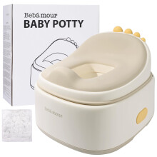 Bebamour Travel Potty for Toddlers, Foldable Toilet Seat for Children, Portable Potty Training, Car Potty with 100 Pieces Potty Liners, Handbag Carry