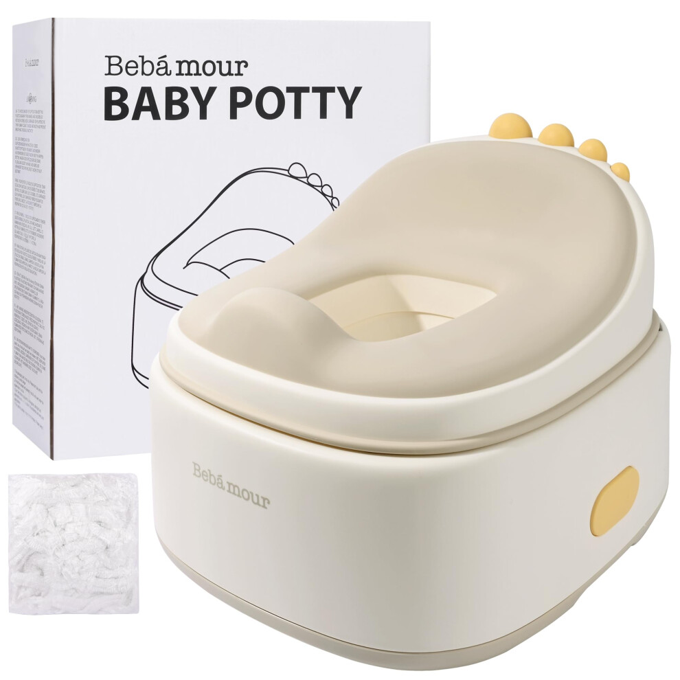 Travel Potty For Toddlers, Foldable Toilet Seat For Children, Portable Potty Training, Car Potty With 100 Pieces Potty Liners, Handbag Carry Bebamour