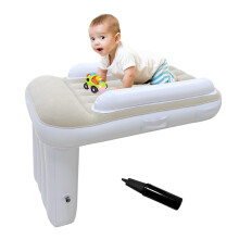JANTEELGO Airplane Bed for Toddlers Baby Travel Essentials (with Air Pump) Portable Inflatable Beds Kids to Lie Down and Rest - Plane Bed for Kids Fi