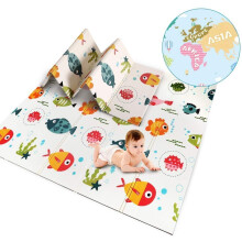 Dripex Baby Play Mat for Floor, 1971771cm Large Foldable Activity Mat with Alphabet & Numbers, Kids Soft Foam Crawling Playmat, Double-Sided, Water