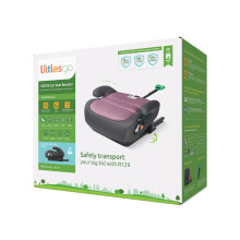 Littlesgo IFix Booster Seat, i-Size ISOFIX Car Seat, for Child from 125-150cm (3-12 Years, Group 2/3), Portable, Triple Foam Layers for Comfortable T