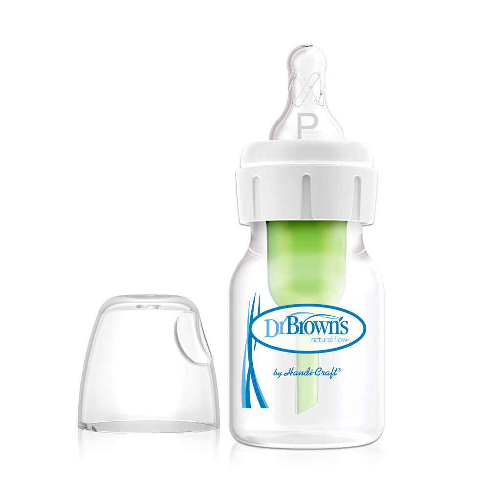 Dr 'S Natural Flow Anti-Colic Narrow Baby Bottle, 2Oz/60Ml With Preemie Flow Teat, 1-Pack Brown Dr Brown's