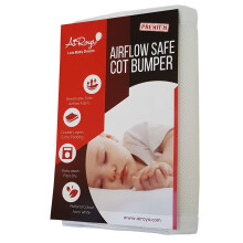 AiRoya Premium Mesh Cot Bumper for 2-Sided Solid End Cots, Double Layers Air Mesh for Extra-Padding, Breathable Safe, No Entanglement Risk, BS EN 16